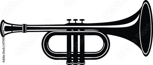 Trumpet silhouette vector