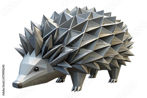 Porcupine in geometric shapes in 3D
