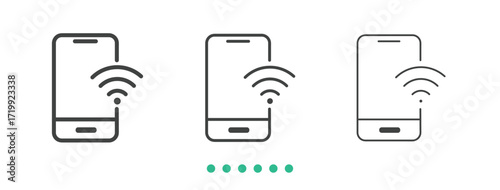 Wifi icon. Thin line icon vector
