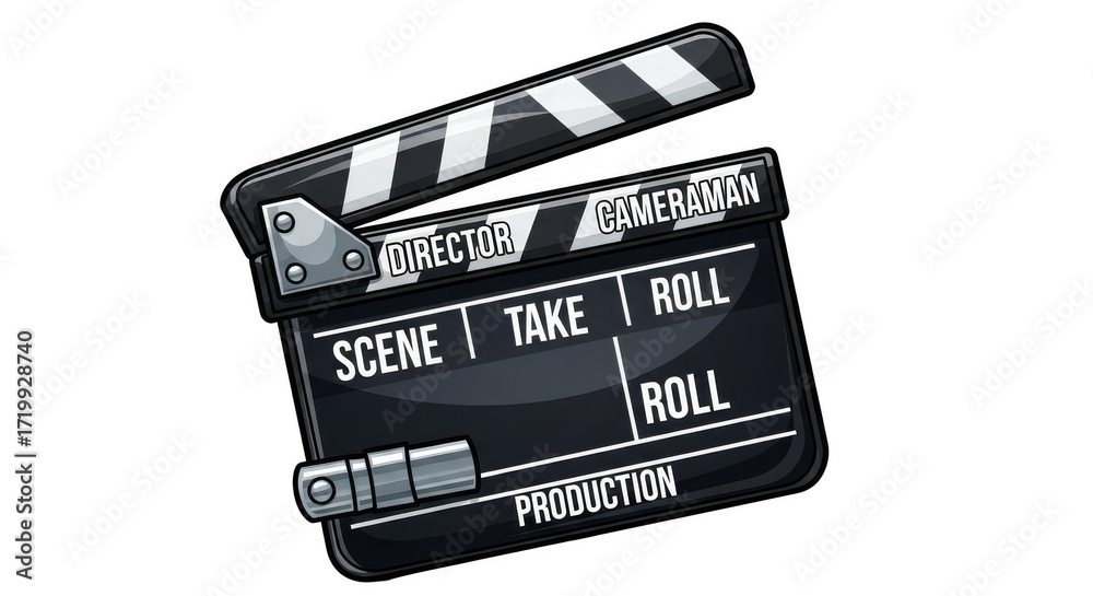 Fototapeta premium Vintage clapperboard Film production director action