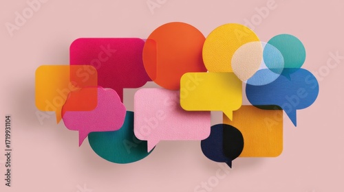 colorful speech bubbles communication concept