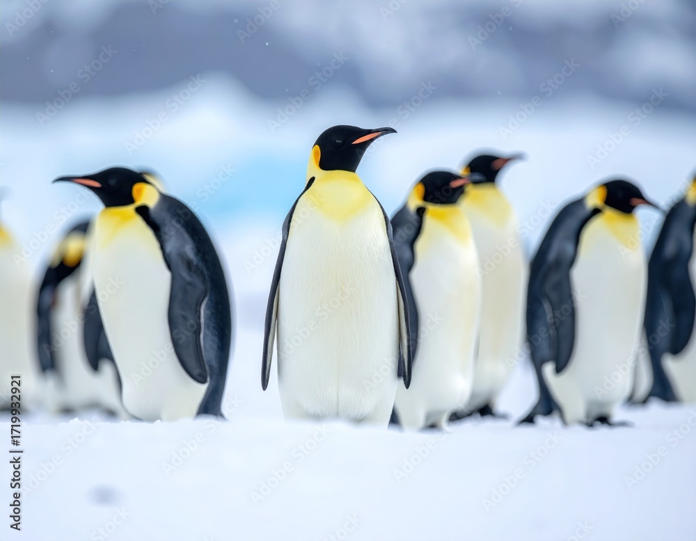 Fototapeta premium Emperor penguins on ice