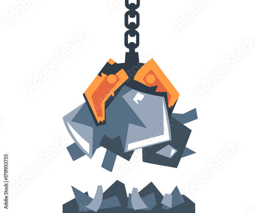 Metallurgy and Industrial Steel Production and Metalworking Equipment Vector Illustration
