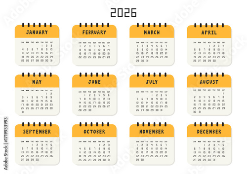 Calendar for 2026 year