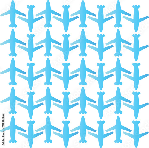 airplen Scrapbook seamless pattern. Cute baby shower backgrounds