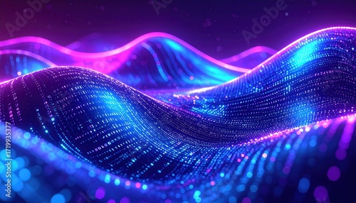 Abstract digital waves