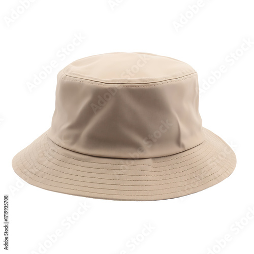 Khaki bucket hat isolated on transparent background, perfect for summer adventures isolated on background (PNG)