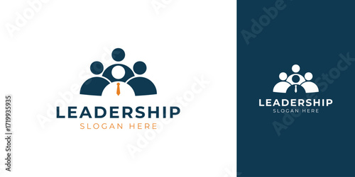 Leadership Logo with Abstract Human Figure Vector Design