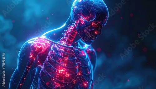 Human skeleton anatomy illustration