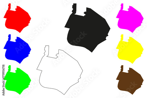 Selayang city (Malaysia) map vector illustration, scribble sketch Selayang map