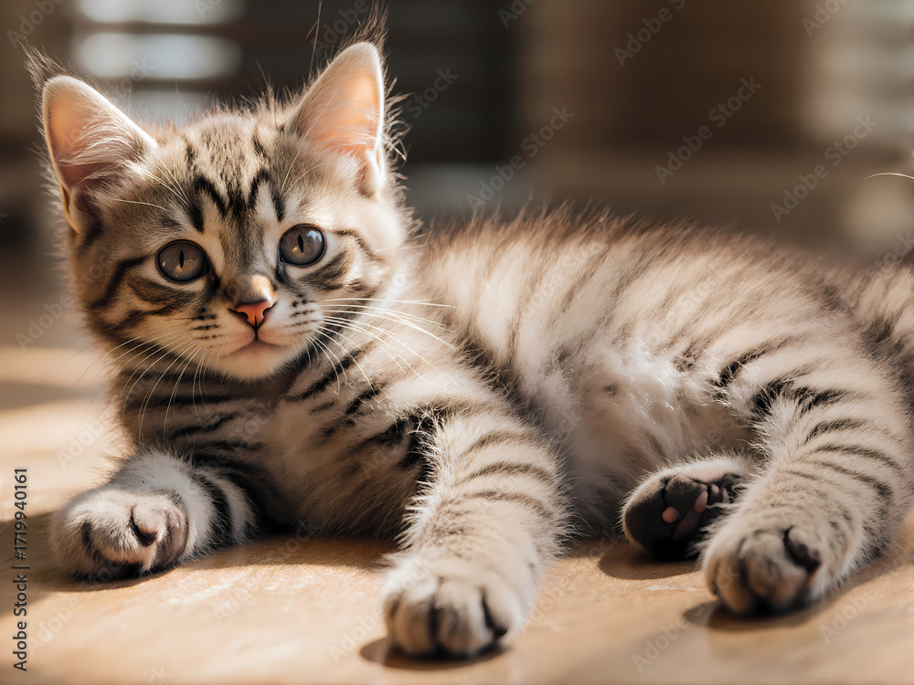 Fototapeta premium Golden Sunbeam Kitten