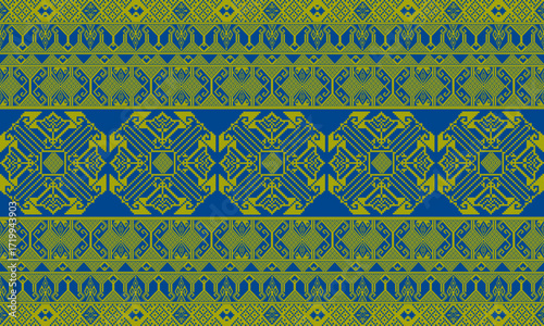 Pixel art ethnic, Pattern fabric pixel, design for background, clothing, decorative, drapery, cloth embroidery, geometric pixel art, handcraft, wallpaper, carpet, bag, card, cushions, Print, ethnic