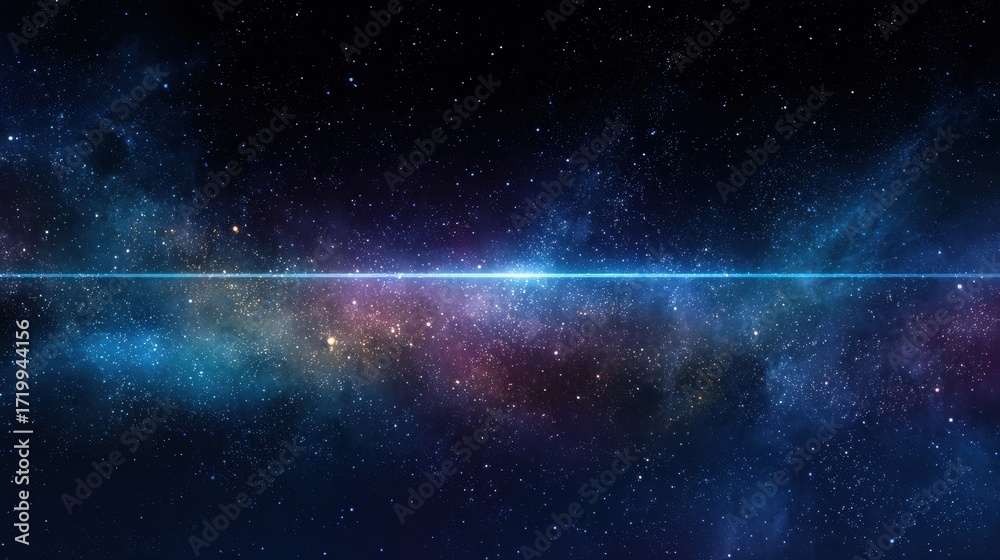 Obraz premium cosmic light streak across nebula