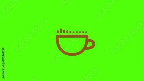 Audio visualizer over a cup animation