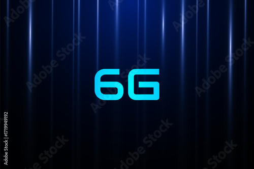 concept of technology 6G mobile network , New generation telecommunication, high-speed mobile Internet,	
