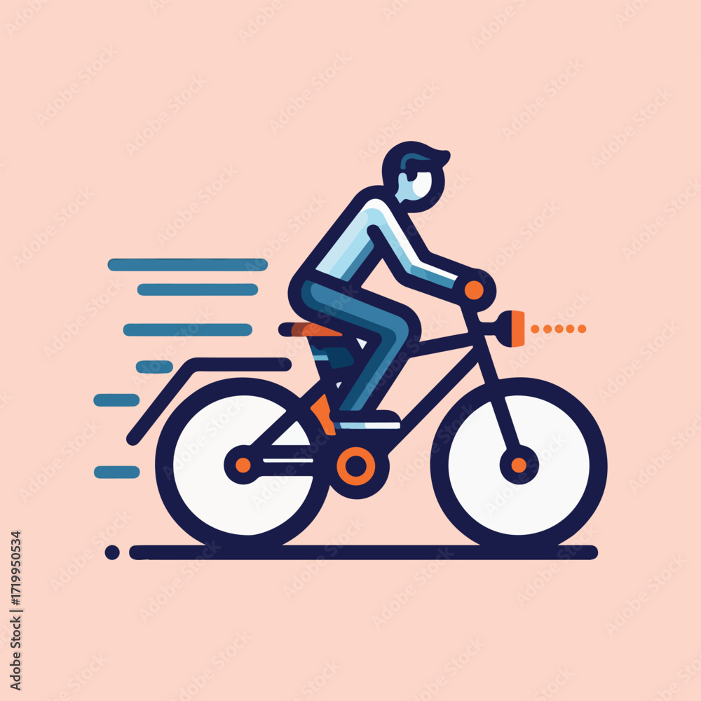 custom made wallpaper toronto digital Commuter bike logo icon vector white background .