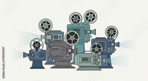 movie projector and film reel
