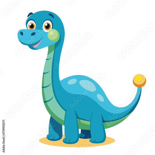 design logo vector icon illustration cartoon brontosaurus