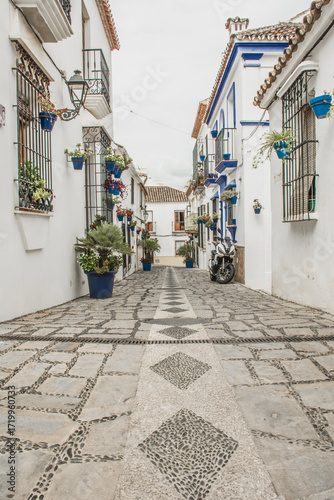 old town of Estepona, white village of Andalucían costa, Costa del Sol, Spain