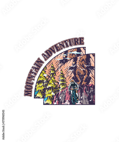 Mountain Adventure T-shirt Design