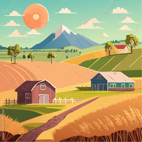 Modern vector infographic of ruminant feed sources from plants- forage, legumes, crop residu