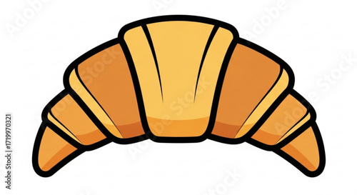 Delicious croissant, a classic french pastry with a flaky and buttery texture, perfect for breakfast or a snack, freshly baked and golden brown