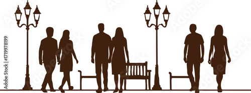A hand-drawn vector illustration of a loving couple holding hands at a wedding
