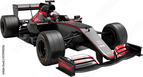 Formula One Race Car 3D PNG Transparent Background