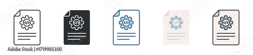 Scripting Icon Set Multiple Style Collection