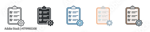 Task Management Icon Set Multiple Style Collection