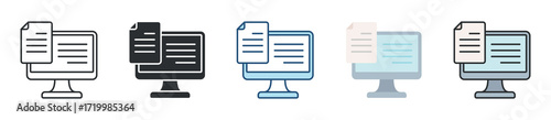 Data Entry Icon Set Multiple Style Collection