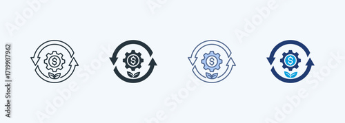 Circular Economy Multiple Style Icon Collection