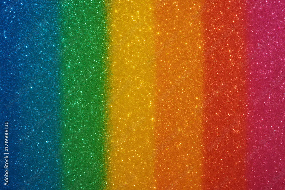 Fototapeta premium Sparkling rainbow stripes textured background with subtle water droplets