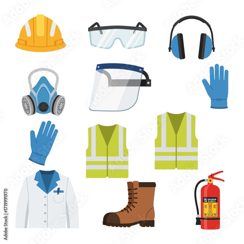 Safety equipment and personal protective gear.
