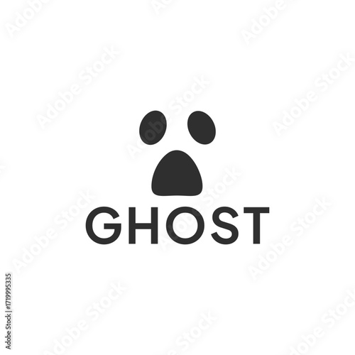 Ghost logo, icon. Ghost isolated on white background. Vector illustration