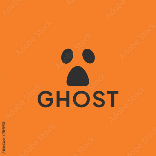 Ghost logo, icon. Ghost isolated on white background. Vector illustration