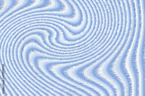 Quadro su tela Light blue and white wavy lines creating a soft psychedelic swirl pattern isolat