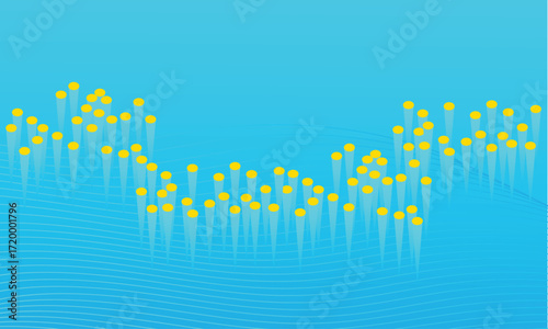 Background texture blue light drop. Lines shapes gradient blue glow. technology background template