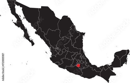 Moleros Region on Mexican Map