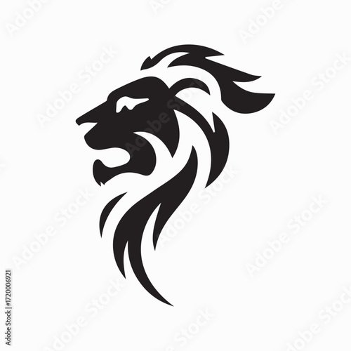 A bold, wild lion head vector illustration shows a fierce animal mascot, ideal for a striking tattoo design