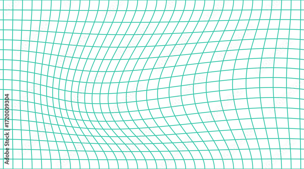Abstract distorted grid wave pattern with warped geometric lines background for modern design, optical illusion texture, and creative digital art