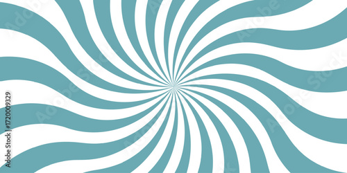 Fractal vector backdrop burst retro white and light blue sunburst vintage element spiral striped.Swirling pattern background with Vortex starburst spiral twirl strips.Background Sunburst Web Banner.