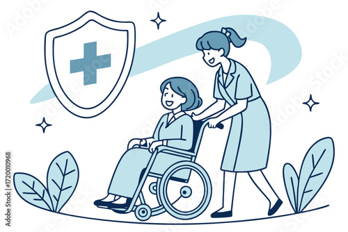 Flat Character Healthcare Vector Illustration
