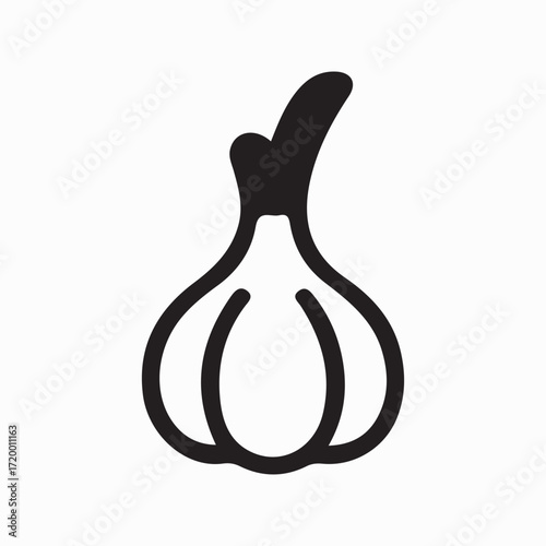 Green and healthy onion bulb vector illustration, a vegetable food icon design