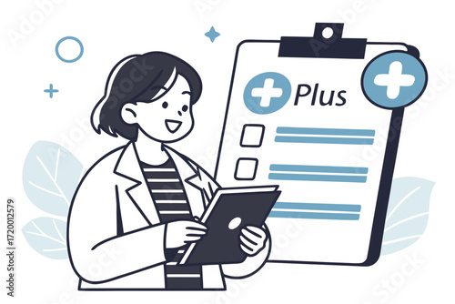 Doctor and Patient Card Vector for Hospital Ads