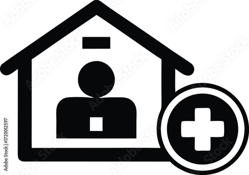 Disaster telehealth vector icon.