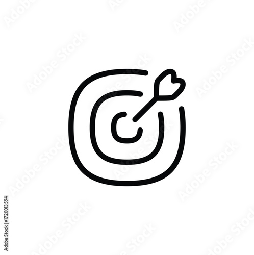 Target icon, business objective symbol. Target icon. successful shot in the darts target. vector illustration