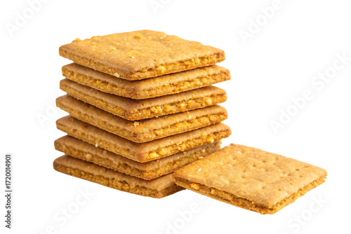 stack of golden honey graham crackers sweet treat