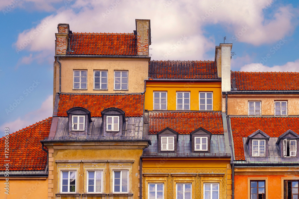 Fototapeta premium Altstadthäuser in Warschau