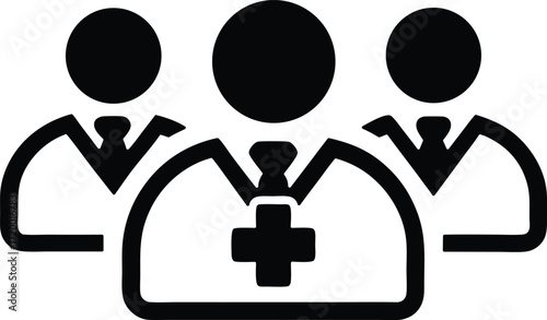 Healthcare team vector icon.